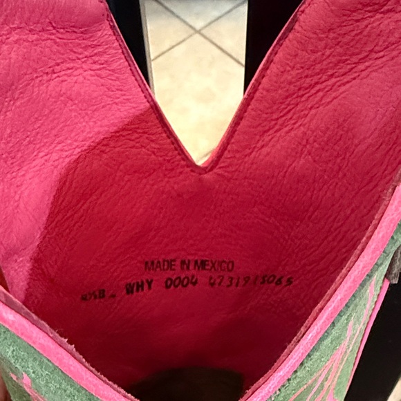 Twisted x Women's Green and Pink Western cowboy 8.5 Boots - Picture 7 of 11